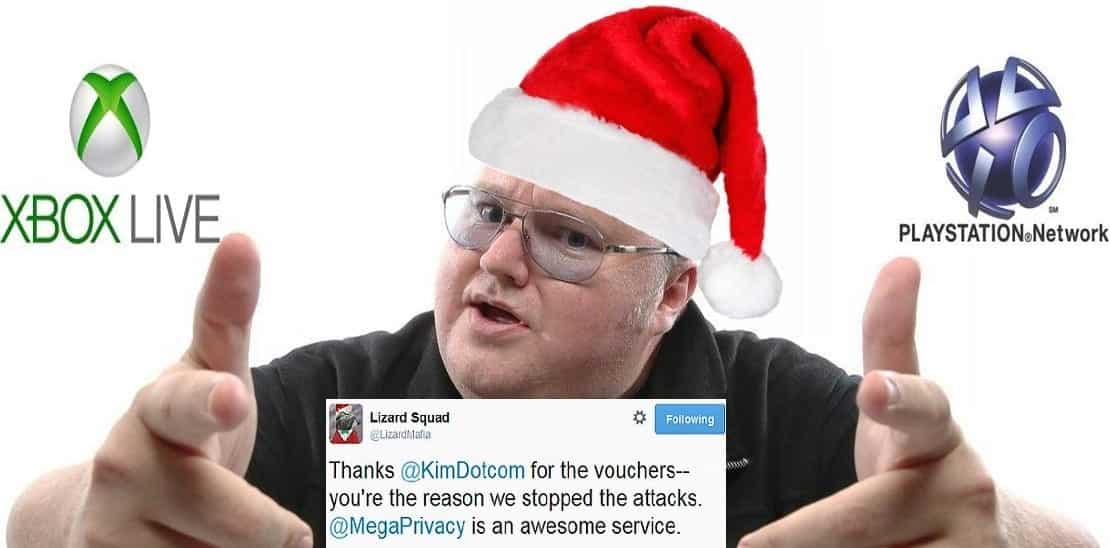 Kim 'Santa' Dotcom が PSN と Xbox Live ゲーマーの救世主となり、Lizard Squad の攻撃を阻止