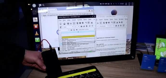 Intel、Linuxデスクトップとしても実行できるAndroidスマートフォンを披露