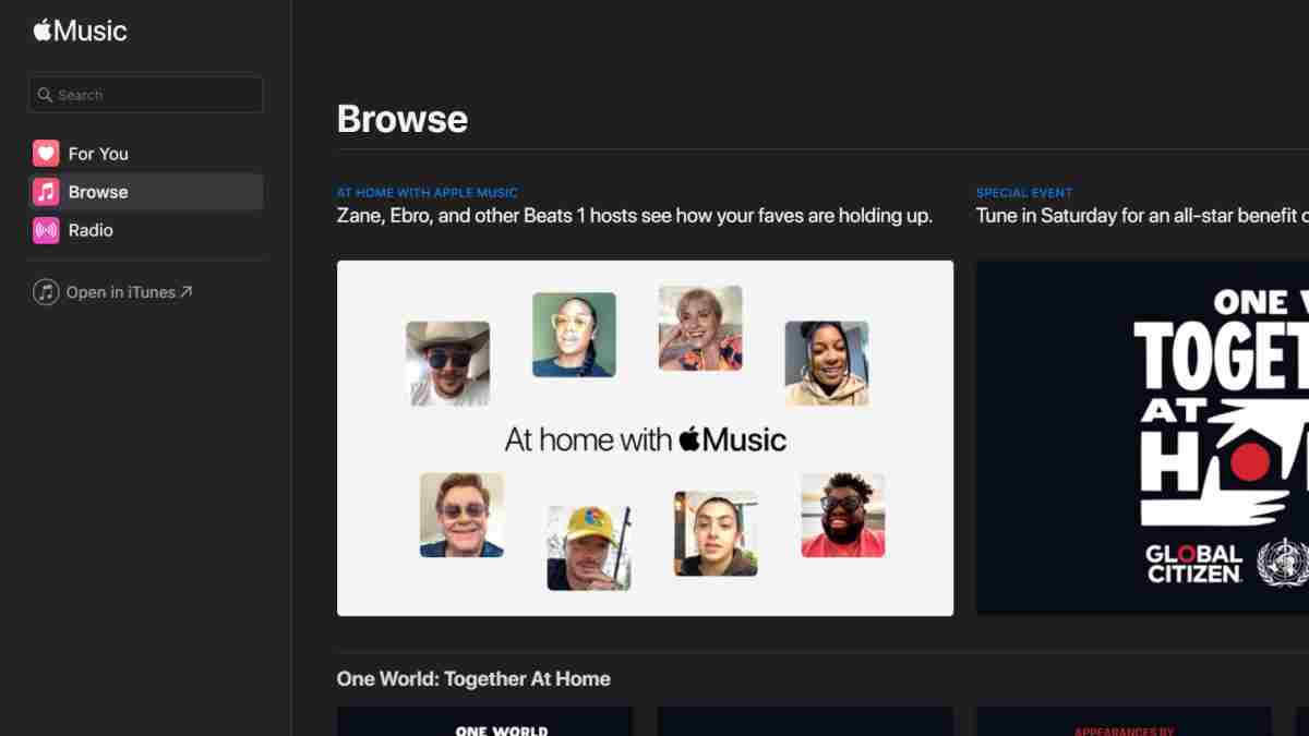 Apple Music For The Web が Spotify Web および Youtube Music のライバルとして正式に開始