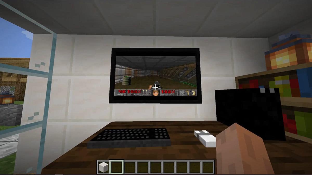 Minecraft 内で Windows 95 PC を起動し、Doom をプレイします