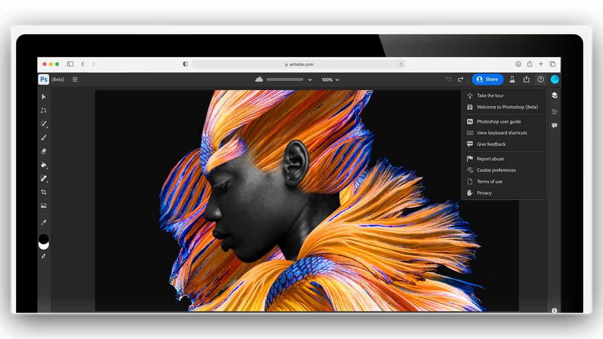 Adobe が Photoshop の無料 Web バージョンをテスト中