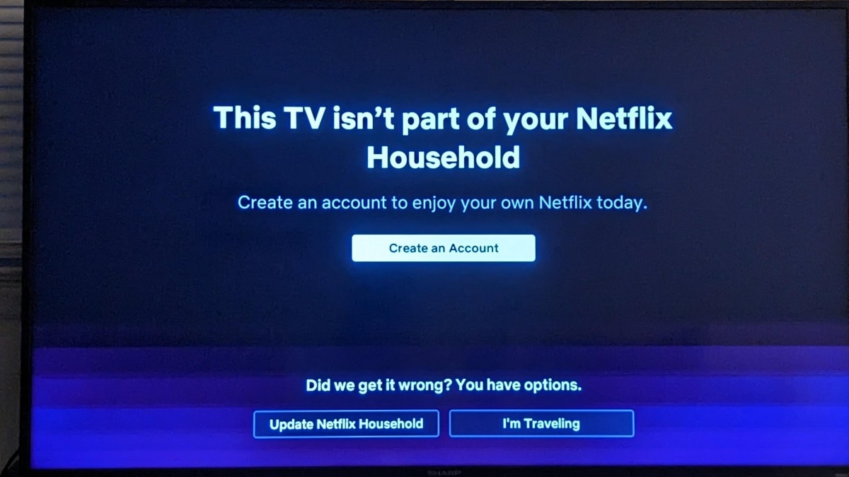 このテレビはあなたの Netflix 世帯の一部ではありません [修正済み]