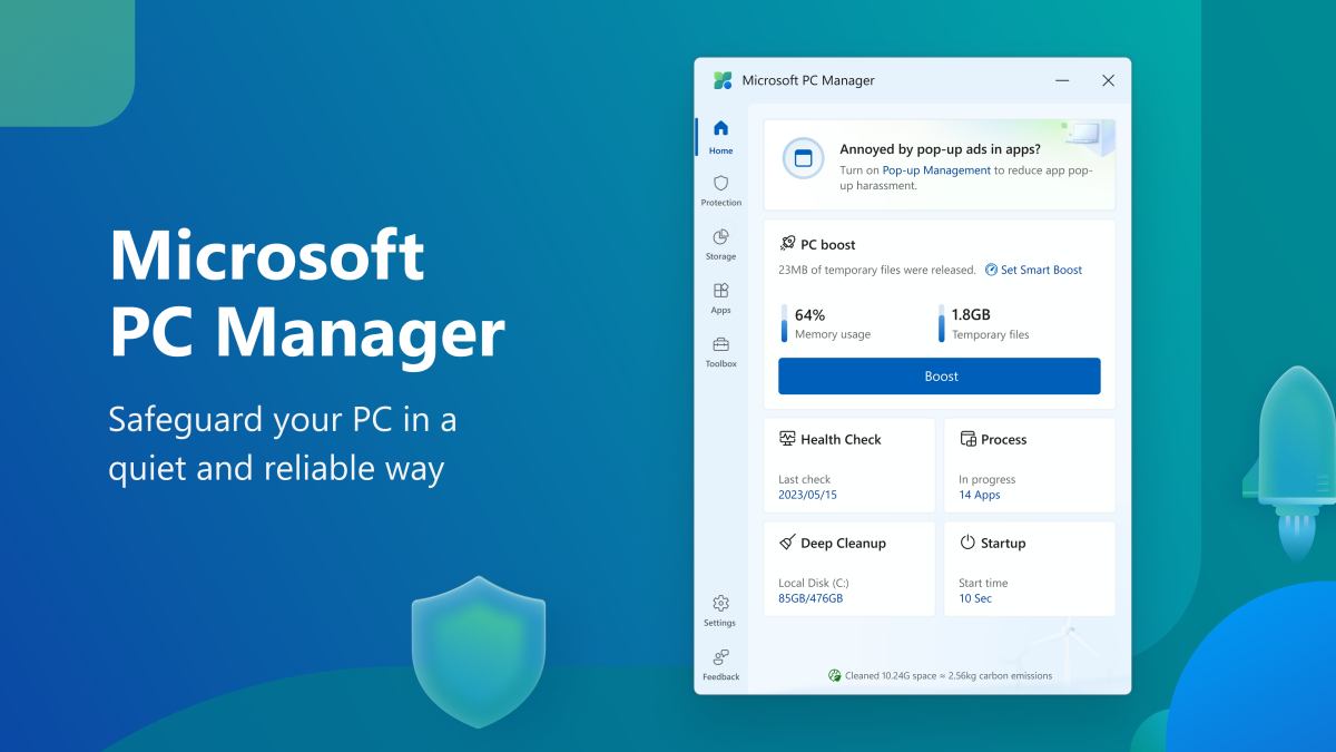 パフォーマンスを向上させる Microsoft の PC Manager アプリがダウンロード可能になりました